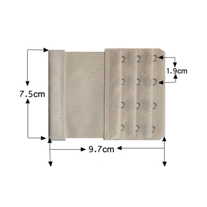4-Row 4-Hook Bra Extender Set – Adjustable Strap Buckle for Bra Extension, Sewing Tool & Intimates Accessories