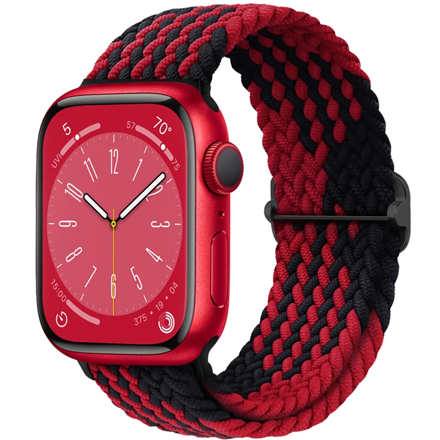 Braided Solo Loop Apple Watch Band – Adjustable Nylon Strap for iWatch Series SE, 4–8 & Ultra (40mm–49mm) Bracelet Wristband