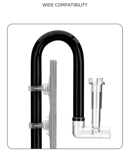 AQUAPRO Aquarium Inlet & Outlet Pipe Set – Plastic Skimmer Lily Flow for Fish Tanks & Bowls