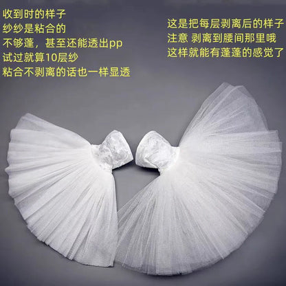 Chest Wrap Wedding Dress Skirt – Blythe, Licca, Azone OB22/OB24 Doll Dress-Up Accessories