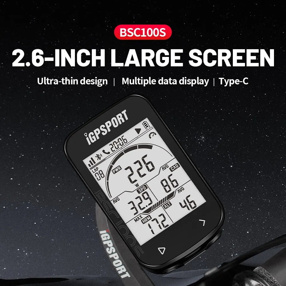 IGPSPORT BSC100S GPS Bike Computer — Wireless Speedometer & Cycling Odometer