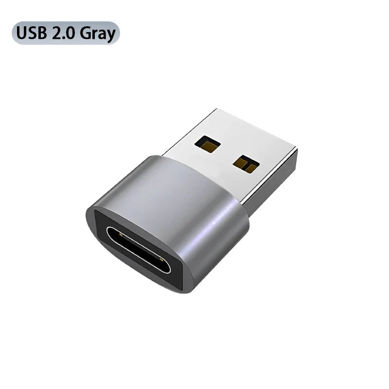USB-C to USB 2.0 Adapter – Type-C Male to Female Converter for Phones, PCs & Laptops