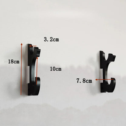 Wall Mounted Sword Display Rack - Wooden Katana & Weapon Storage Shelf for Samurai Decor Collection