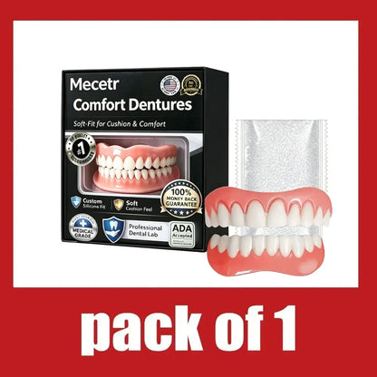Adjustable Denture Teeth Set - Portable Full Mouth Fake Teeth Model for Adults & Elderly Dental Practice