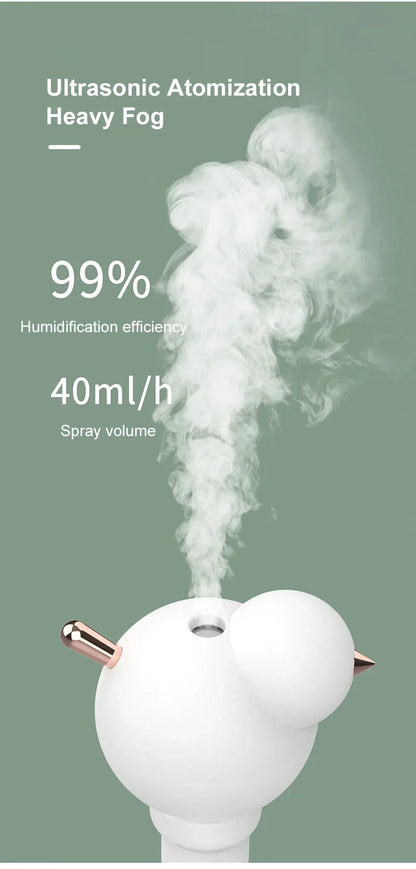 USB Portable Air Humidifier with LED – Silent Aroma Diffuser & Mist Maker for Car, Home, Office, Detachable Design