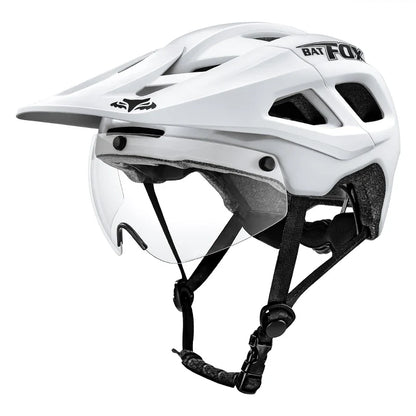 BATFOX Bike Helmet with Magnetic Goggles – MTB Road & Mountain Cycling Safety Helmet for Outdoor Sports, Scooter & Bicycle Protection Gear