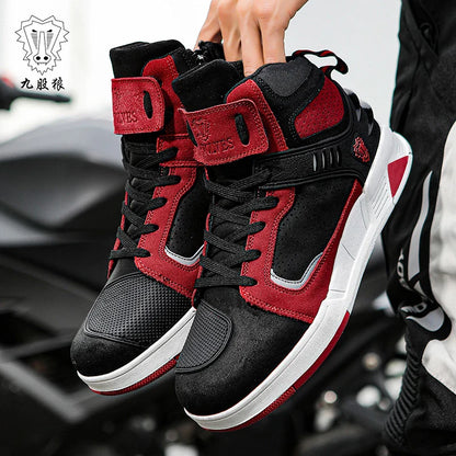 2024 Motorcycle Boots for Men & Women - Breathable Motorbike Riding Shoes, Biker Boots, Motorboats Motorcycle Shoes Bota
