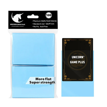 100PCS Matte Trading Card Sleeves – 66x91mm Standard Size Protectors for TCG, Tarot & Board Games, Durable Card Shield Covers