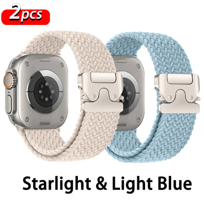 Parachute Braided Strap for Apple Watch – Compatible with 46mm, 45mm, 44mm, 41mm, Series 10/9/8, SE, Ultra 2, 49mm
