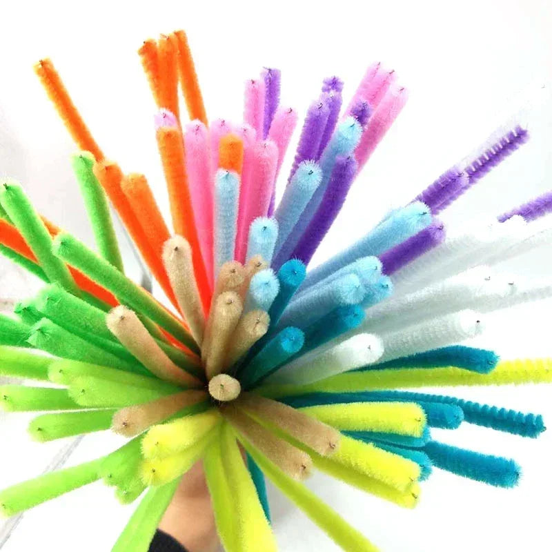 100/50PCS Chenille Stems Bulk – 22 Colors Pipe Cleaners for Kids’ Crafts, DIY Art Projects & Decorations (6mm x 12in)