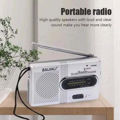 BC-R21/961/962 Mini Portable AM/FM Radio — Battery Operated with Best Reception, Long-Lasting Sound for Running, Walking & Home