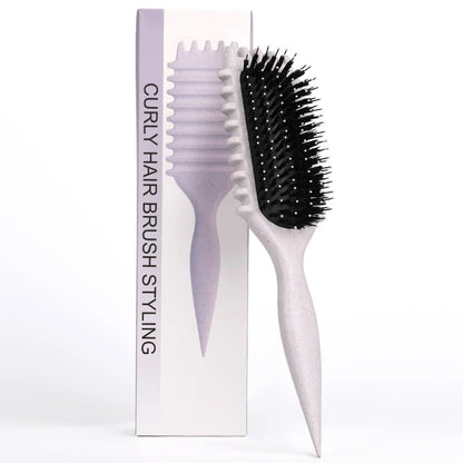 Salon Curly Hair Styling Brush – Detangling & Shaping Tool for Men’s and Women’s Curls