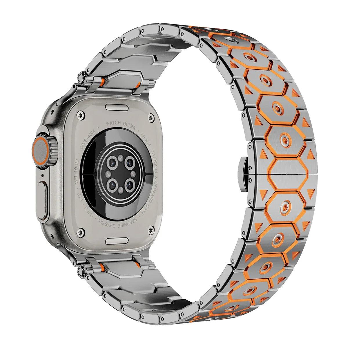 Luxury Titanium Metal Strap for Apple Watch — Stainless Steel Bracelet for Series 5-10 Ultra 2 (42mm-49mm)