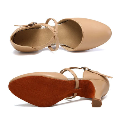 DKZSYIM Women’s Dance Shoes - Latin Tango Jazz Party Dancing Shoes with Lace-Up Closure, Suede Sole, Closed Toe & Microfiber Leather, 7 Colors