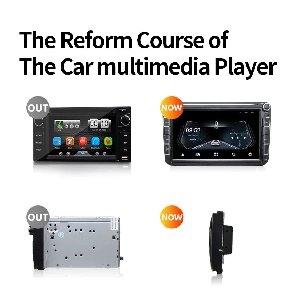 GRANDnavi Android 13 Car Radio GPS - 2Din Multimedia Player for VW, Skoda Octavia, Golf 5/6, Passat B6, Polo, Jetta