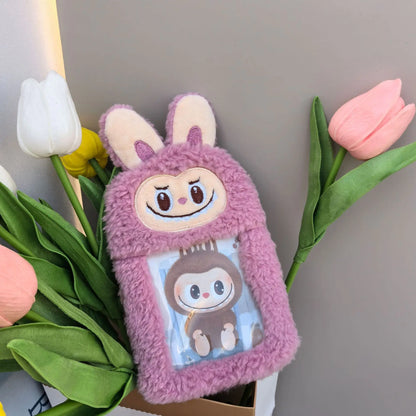 Cartoon Plush Card Wallet — Cute Small Purse for Bank Cards & Storage Bag