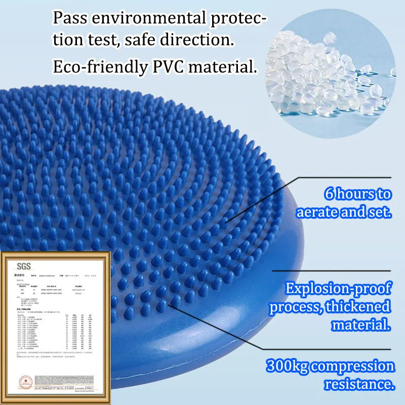 Montessori PVC Balance Stone - Inflatable Sensory Cushion for Children, Tactile Sensing & Social Games