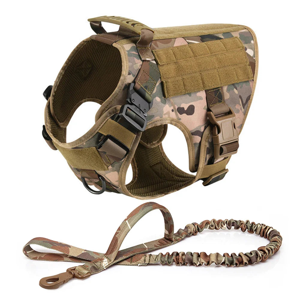 Large Dog Harness & Leash Set — Training & Walking Vest for German Shepherd, Malinois