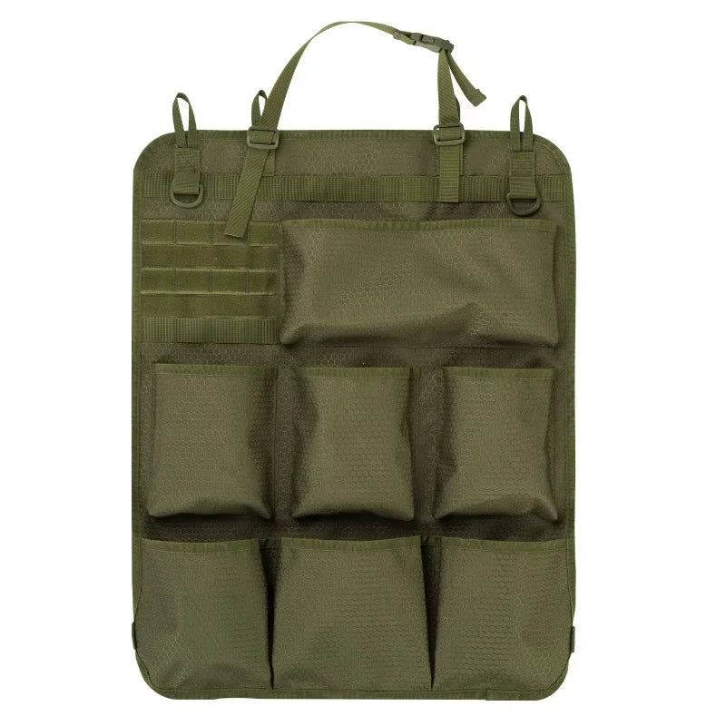 Tactical Camo Car Seat Back Storage Bag – Hanging Organizer Pocket for Interior Accessories