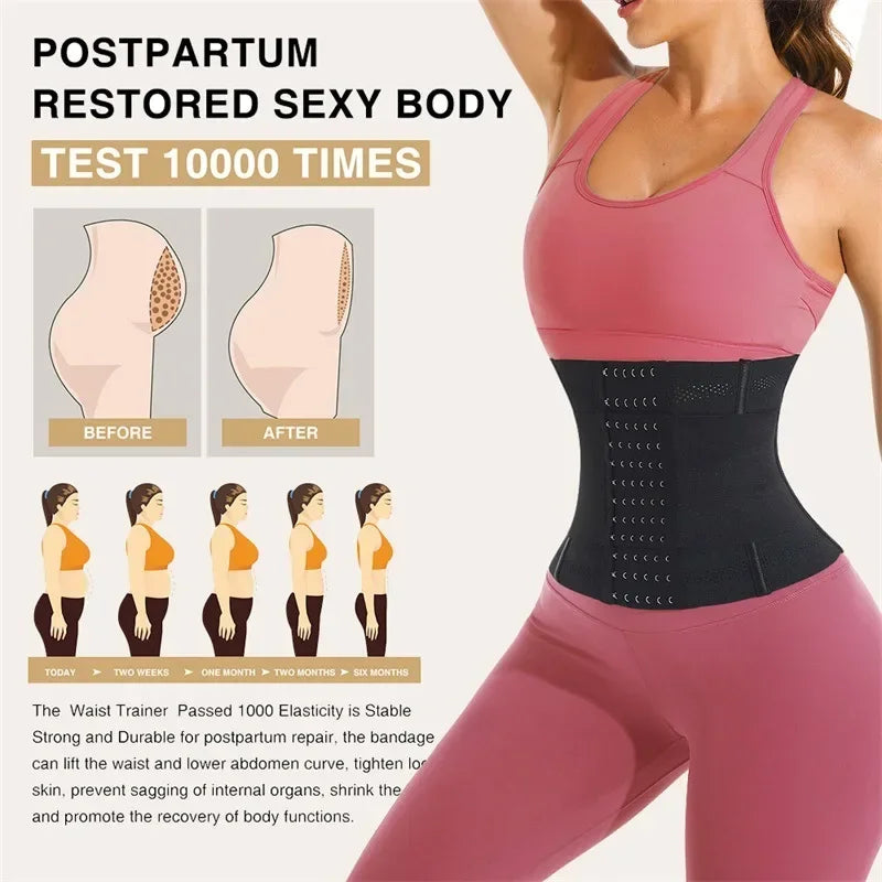 Women’s Waist Trainer – Tummy Control Slimming Body Shaper & Flat Belly Corset Belt