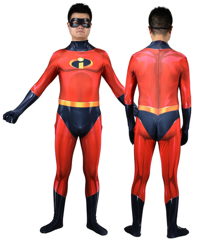 Adults Elastigirl Cosplay Costume – Women & Girls Superhero Zentai Bodysuit for Halloween Party