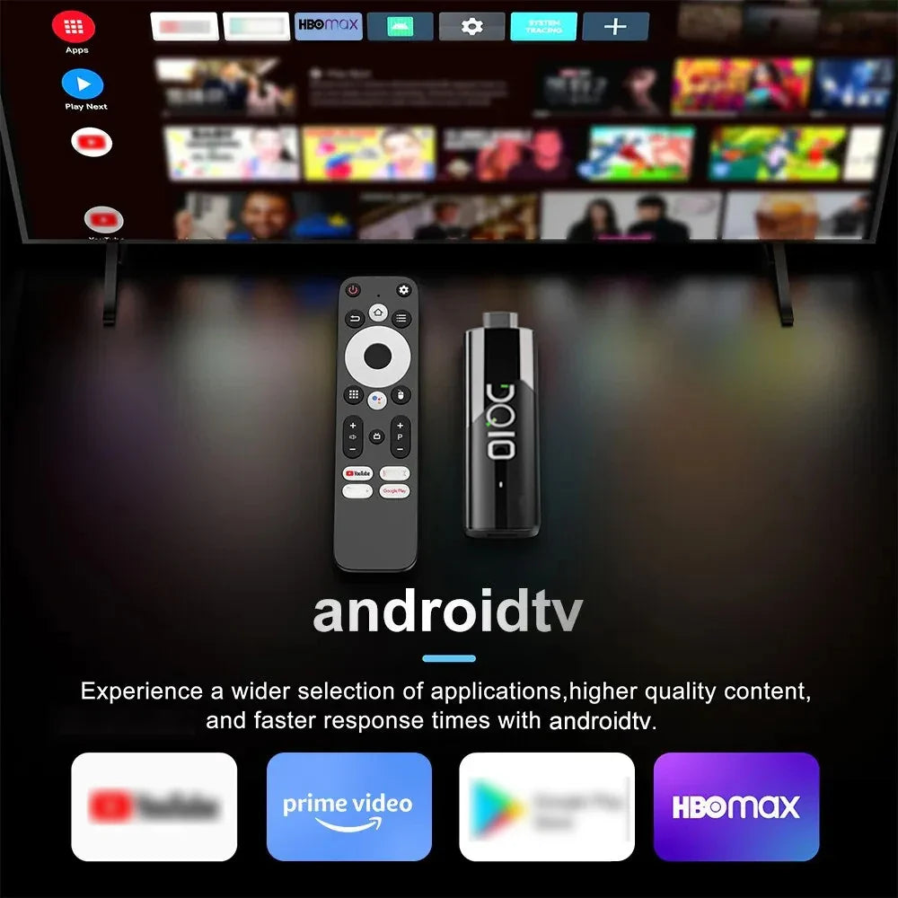 LEMFO DQ10 ATV Mini TV Stick – Android 13, 8K & 4K Support, WiFi 6, Allwinner H618 Quad-Core, Voice Remote Smart TV Box