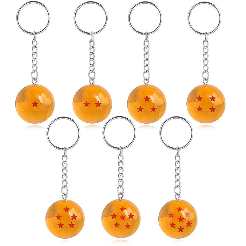Dragon Ball Z 7PCS Resin Crystal Ball Figures — 2.7cm Son Goku & Shenron Anime Action Model Toys for Kids Gift & Keychain