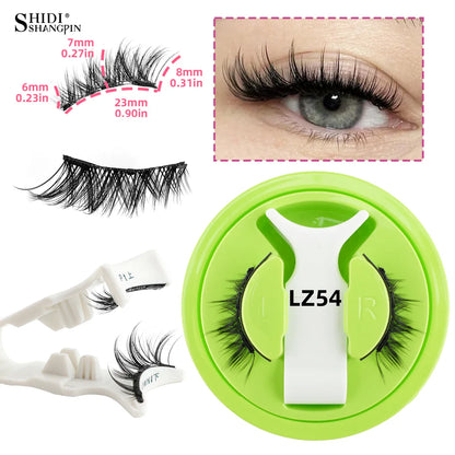 Reusable Magnetic Eyelashes Set – Natural Curly Fluffy False Lashes with Tweezers, No Glue Needed Makeup
