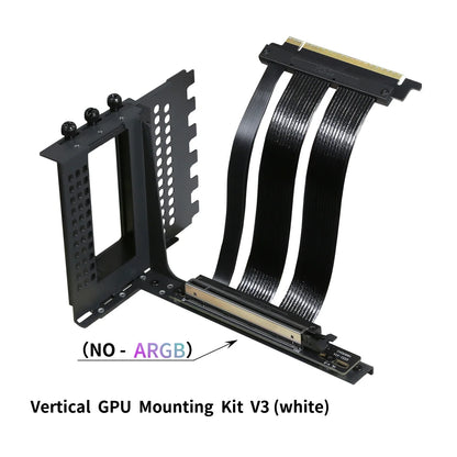 PCIe 5.0 X16 GPU Riser Cable - Gen5 128GB/s Right-Angle Graphics Card Extension for Vertical PC Mounting
