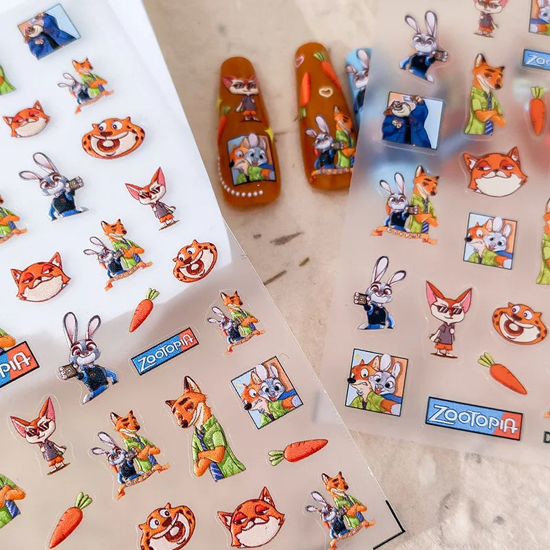 Cute Snoopy 5D Nail Stickers – Cartoon Anime Nail Art Decoration