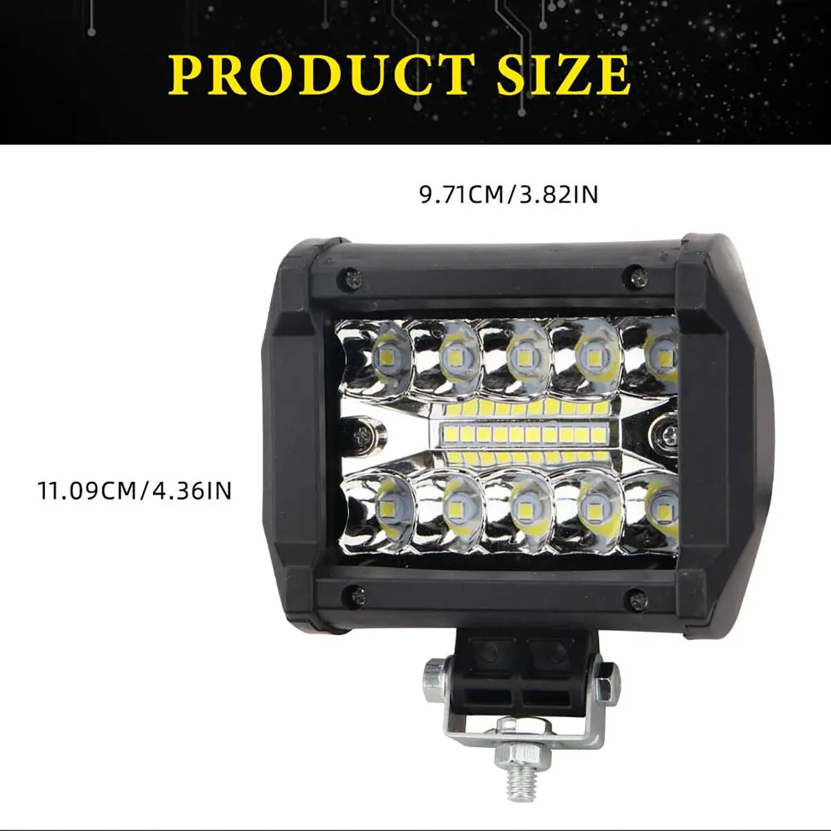 12V Off-Road LED Light Bar – Super Bright 6000K Spot & Flood Combo Work Light for Car, SUV, 4x4, Boat & ATV Headlight Barra LED Lighting Accessories