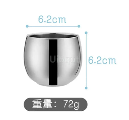 Double-Layer Stainless Steel Scald-Proof Tea & Coffee Mug – Hot Wine Cup Drinkware for Home, Restaurant & Kindergarten Use