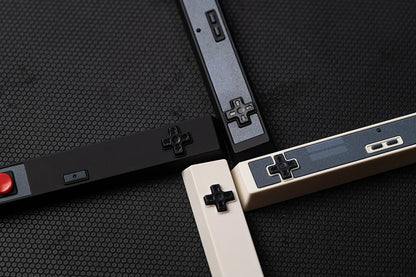 Retro Gamepad Keycap 6.25u Spacebar – Artisan ABS Keycap for MX Switches, Black & White for Mechanical Gaming Keyboards