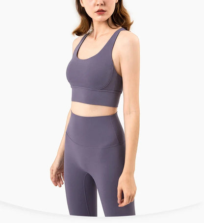 Women’s Summer Crossback Sports Bra — Breathable Fitness & Yoga Tank Top | Gym Crop Top