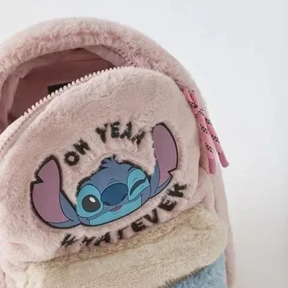 Disney Stitch Plush Backpack – Large-Capacity Cartoon School Bag for Kids & Kindergarten Gift