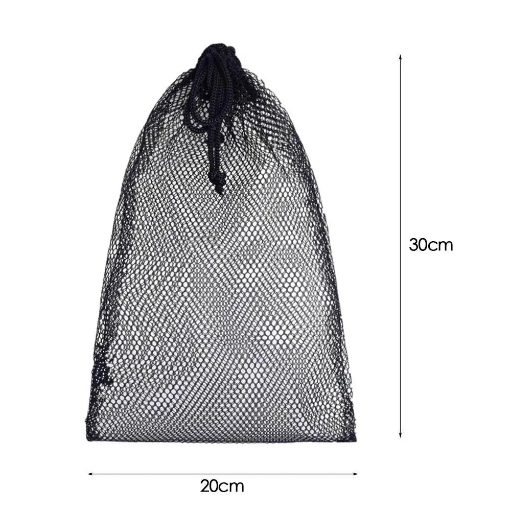 Durable Nylon Mesh Drawstring Bag – Multi-Purpose Outdoor Travel Storage Pouch for Camping Gear