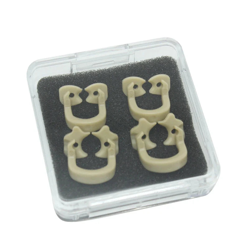 4Pcs/Box Dental Rubber Dam Clamps – Autoclavable Resin Barrier Clips for Dentist Tools, 134°C Safe