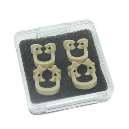 4Pcs/Box Dental Rubber Dam Clamps – Autoclavable Resin Barrier Clips for Dentist Tools, 134°C Safe