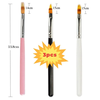 Nail Art Liner Brushes for Striping & Drawing – 6 to 25mm Design Pens, Professional Manicure Tools