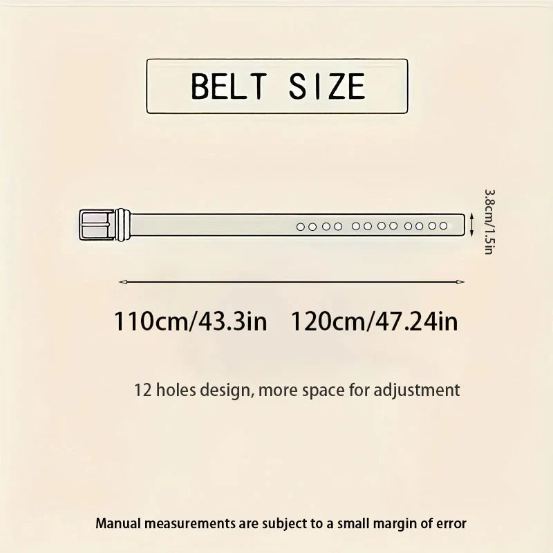 Men's PU Leather Belt with Alloy Pin Square Buckle - Fashionable Business and Leisure Belts in Black, Coffee Brown for Jeans