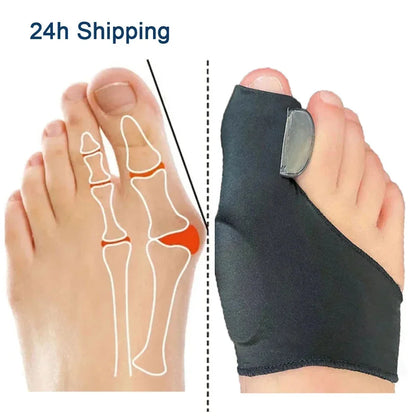 2PCS Toe Separators & Hallux Valgus Bunion Corrector – Foot Bone Adjusters, Pedicure Sock Straightener, Orthotics Correction Tools