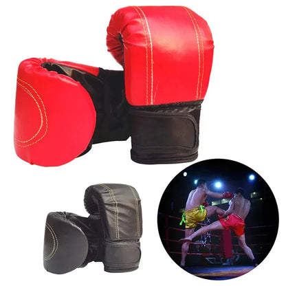 Boxing Gloves for Adults - Unisex Leather Sanda Training Gloves for Men & Women - Sports Protection Mitts