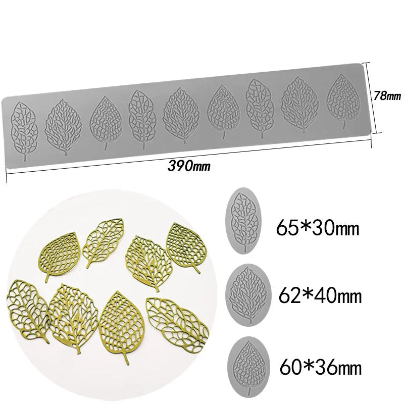Chinoiserie Pavilion Silicone Mold — DIY Leaf, Flower & Swan Sugar Lace Pad for Chocolate & Crisp Cake Decoration