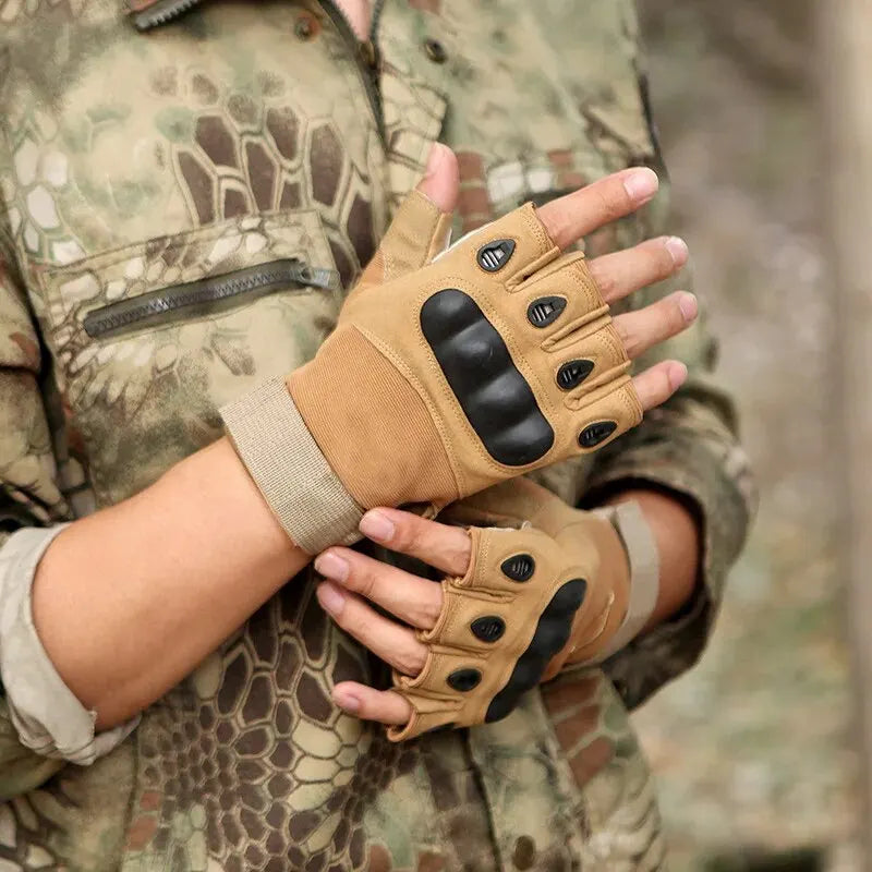 Fitness Anti-Slip Cycling Gloves – Wear-Resistant Tactical Sports & Climbing Half Finger Gloves for Outdoor Use