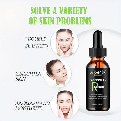 Vitamin C Facial Essence with Hyaluronic Acid – Dark Spot Remover, Moisturizing & Anti-Aging Skin Repair Serum, 50ml