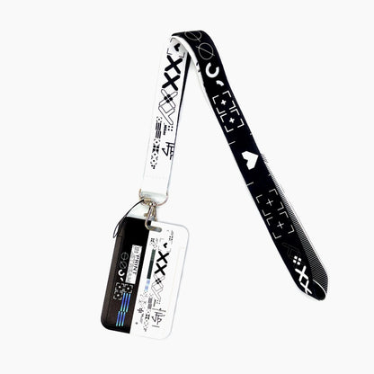 Vintage Tape ID Card Holder with Hanging Rope – Mobile Phone & Chest Card Lanyard