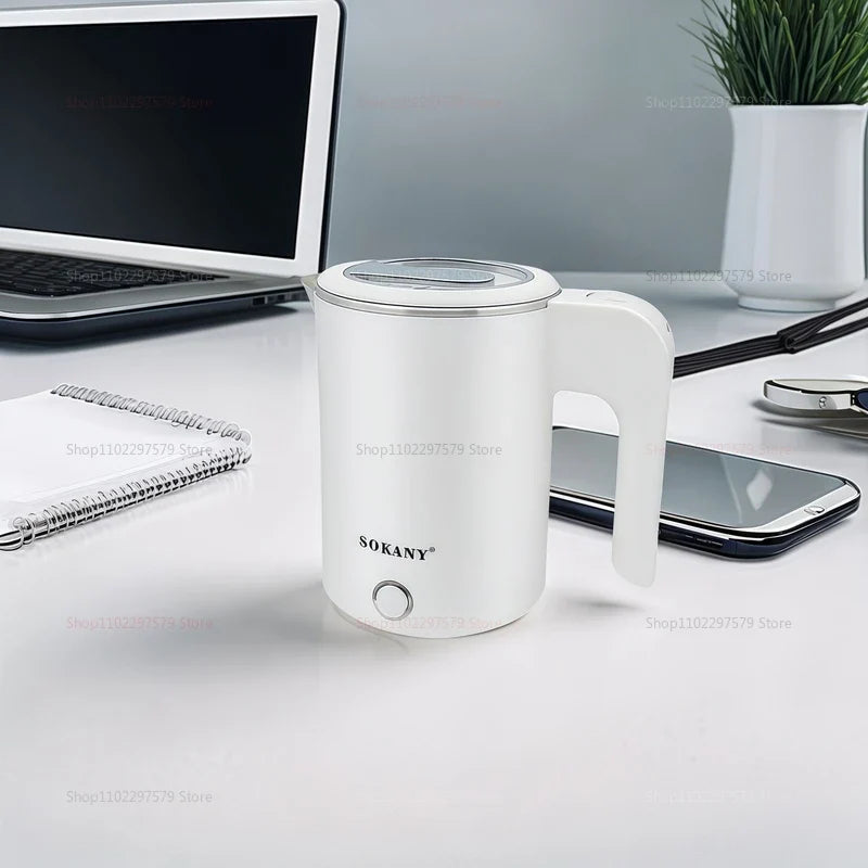 500ML Stainless Steel Portable Electric Kettle — Travel Water Boiler Pot for Hotel, Home, Kitchen, Tea, and Coffee