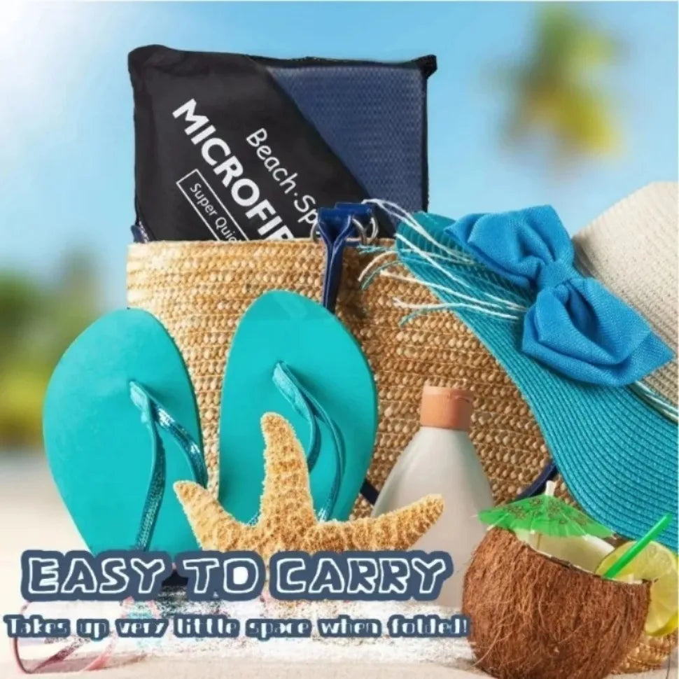 Quick-Dry Microfiber Towel – Ultra Absorbent, Compact & Sandproof Sports Towel for Gym, Beach & Travel