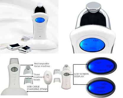Handheld Galvanic Spa Microcurrent Facial Machine for Skin Tightening & Face Lift – Electroporator Galvanic Current Device for Skin Care