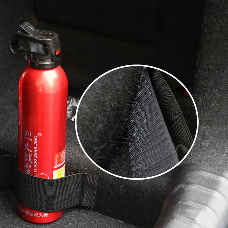 Car Trunk Storage Belt – Nylon Fire Extinguisher Strap Loop for Organizer, Black Auto Accessories